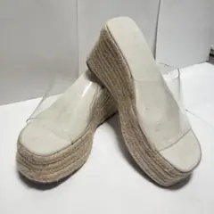 新品☆クリアジュート厚底サンダル