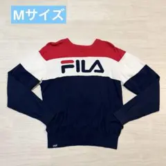 ❣️美品 FILA フィラ トリコロールカラー セーター 綿100% Mサイズ