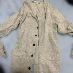メンズ グレー カーディガン ショールカラー