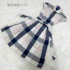 【極美品】ブルーレーベルクレストブリッジ チェック柄 ワンピース 36 三陽商会