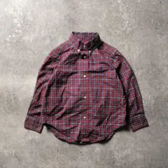RalphLaurenラルフローレンボタンダウンチェックシャツ刺繍ロゴキッズ3T
