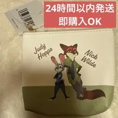 【新品】ディズニー ズートピア フェイクレザーポーチ ニック ジュディ
