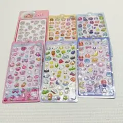 3Dシール　6枚セット　シマエナガ　パン