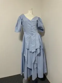 【希少・英国製】80s ローラアシュレイ ヴィンテージ パフスリーブ ワンピース