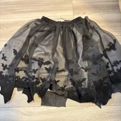 H&M ブラック コウモリ刺繍 スカート UK 6-8Y