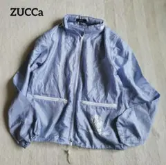 ZUCCa ブルー×ホワイト ギンガムチェック ブルゾン Mのサムネイル