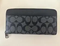 【超美品】COACH 長財布 ブラック/グレー(価格相談のります)