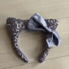 キティー 猫耳カチューシャ パープル スパンコール