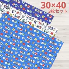 入園入学 ランチョンマット30×40 3枚 給食ナフキン 男の子87