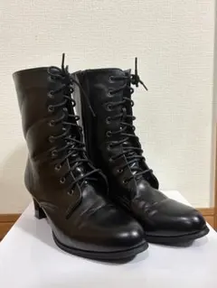 [KYOETSU] 袴用ブーツ 卒業式 黒 25.0センチ 編上げのサムネイル