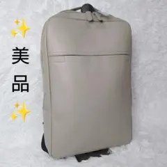 ✨未使用級✨ビジネスレザーファクトリー スリムバックパック リュック ベージュ