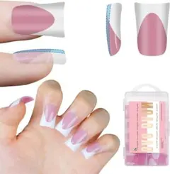 ネイルチップ❣️ホワイトフレンチチップショートダック