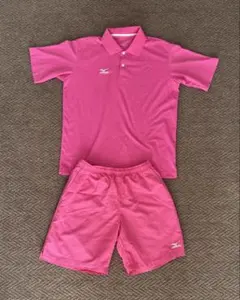 Mizuno ピンク ゲームシャツ　ハーフパンツ セット