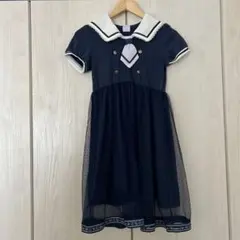 axes femme kids ネイビー ワンピース 半袖
