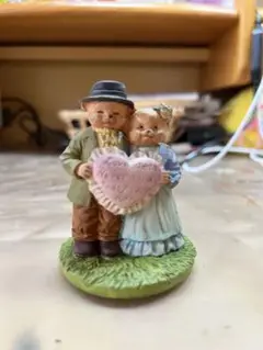 東武ワールドスクウェア フィギュア クマ 夫婦 ハート