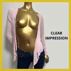 【5334】CLEAR IMPRESSION フード付き カーディガン ピンクのサムネイル