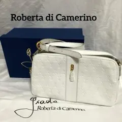 【未使用品】ロベルタディカメリーノ ミヌエットショルダーバッグ ホワイト レザー