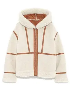 【ミラオーウェン】フード付きムートンボアコート