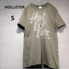 HOLLISTER　Tシャツ レディース　S（M相当）カーキ　半袖　古着　夏　春