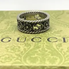 美品✨グッチ GUCCI　指輪　リング　18号　インターロッキング　フラワー GUCCI(グッチ) インターロッキングフラワーリング シルバー