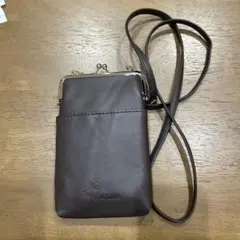 ムーミン柄のブラウンショルダーバッグ