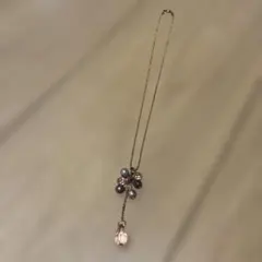 パープル系 ビーズ ネックレス