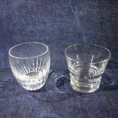 〇 / 【中古＆チップあり】Baccarat マッセナ ＆ ベガ ロックグラス