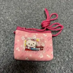 Hello Kitty ネックストラップ付 二つ折り財布 - メルカリ