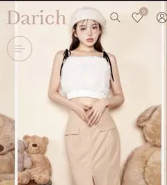 【値下げ】美品 Darich ベロアリボンプードルファーキャミソー