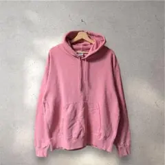 メンズ パーカー 00s プルオーバー 綿 ピンク XL Y2K ゆったり