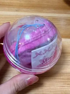 ミニーのファンダーランド　ガチャガチャ　ポーチ　ピンクハート、紫セット