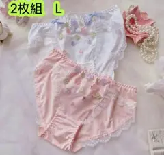 4枚組Ｌレディースショーツ 刺繍 フリル ジュニアランジェリー女子下着　171号