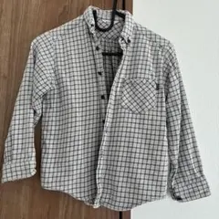 BEBEチェック柄長袖シャツ 130