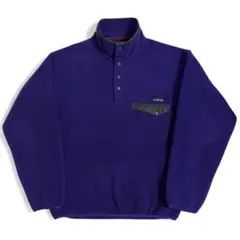 90s 雪なし Patagonia シンチラスナップT フリースジャケット 青