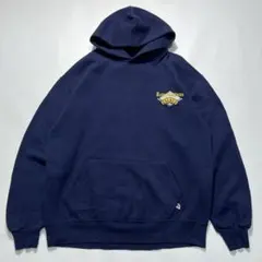 80s〜 ラッセル USA製 プルオーバーパーカー XL 紺 .☆7768