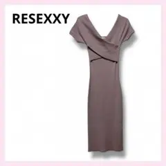最終値下価格【美品】RESEXXYリゼクシー 半袖ニットワンピース M 薄紫