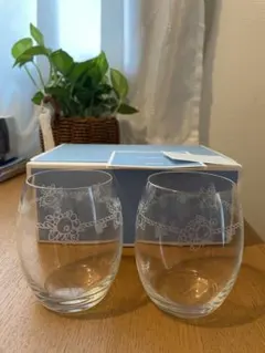 【新品】WEDGWOOD 花柄グラス 2個セット　Wedgwood