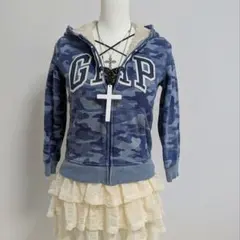 GAP ギャップ 迷彩　ロゴ　パーカー y2k 平成 ギャル グランジ