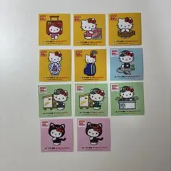 非売品　ヤマト運輸ハローキティ宅急便50thステッカー　11枚セット