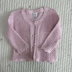 baby GAP ピンクメッシュカーディガン 80