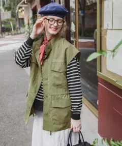 BONLECILL マルチウェイ　ドロスト　オーバーミリタリーベスト　ジレ