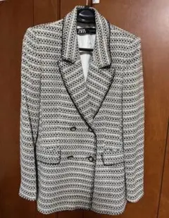 ZARA ツイードジャケット ダブルブレストのサムネイル