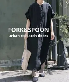 FORK＆SPOON リネンレーヨンシャツワンピース アーバンリサーチ ドアーズ