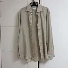 美品】山内 ウール100% 長袖シャツ ベージュ サイズ4 - メルカリ
