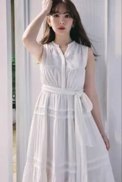 herlipto Scala Lace-Trimmed Dress
