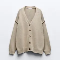 ZARA ザラ ベージュニットカーディガン S