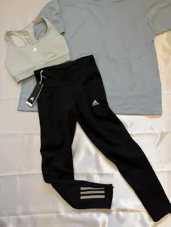 アディダス　未使用レギンス、一回使用ブラトップ　セット　レディースS〜M