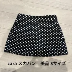 ZARA Trafaluc ドット柄 パンツ付きミニスカート ブラック Sのサムネイル