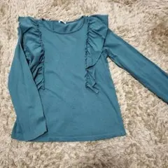 【GU】 フリルロンT 130cm 長袖 トップス 女の子