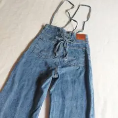 フリークスストア×サムシング レースアップ　サロペット S デニムパンツ